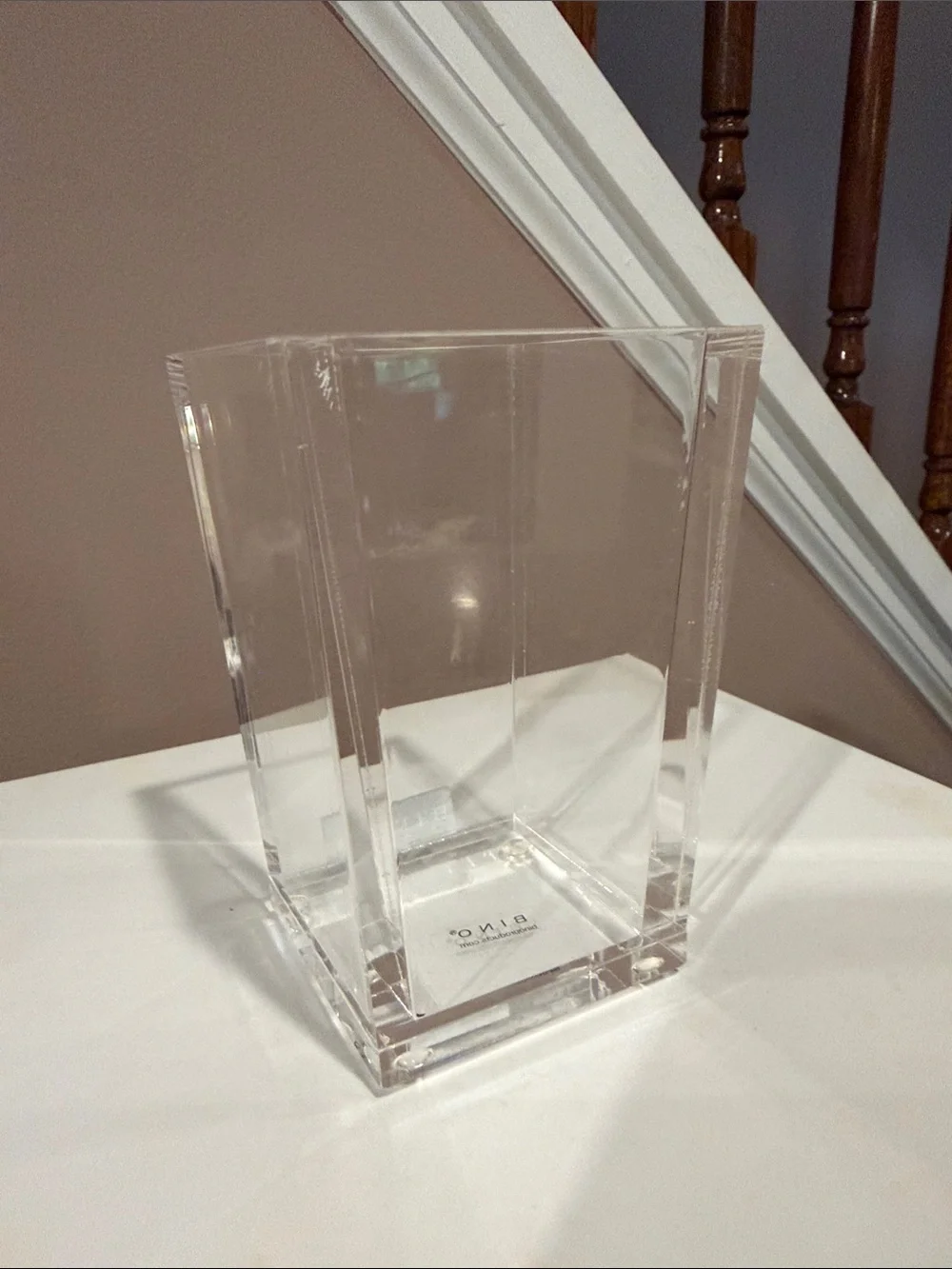 Clear Acrylic Square Makeup Brush & Organizer Holders, Set of 2